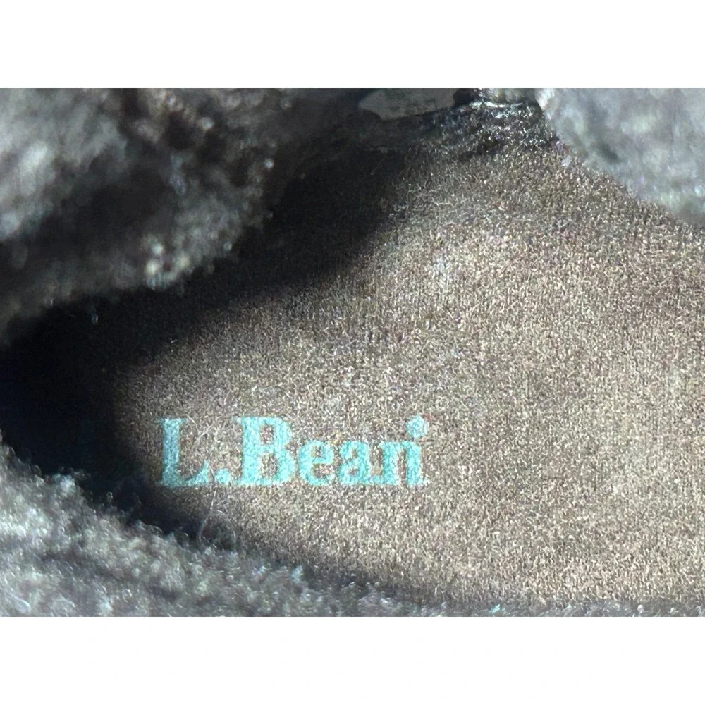 LL Bean Womens‎ Brown Suede Leather Zip Up Insulated Winter Boots Size 7M